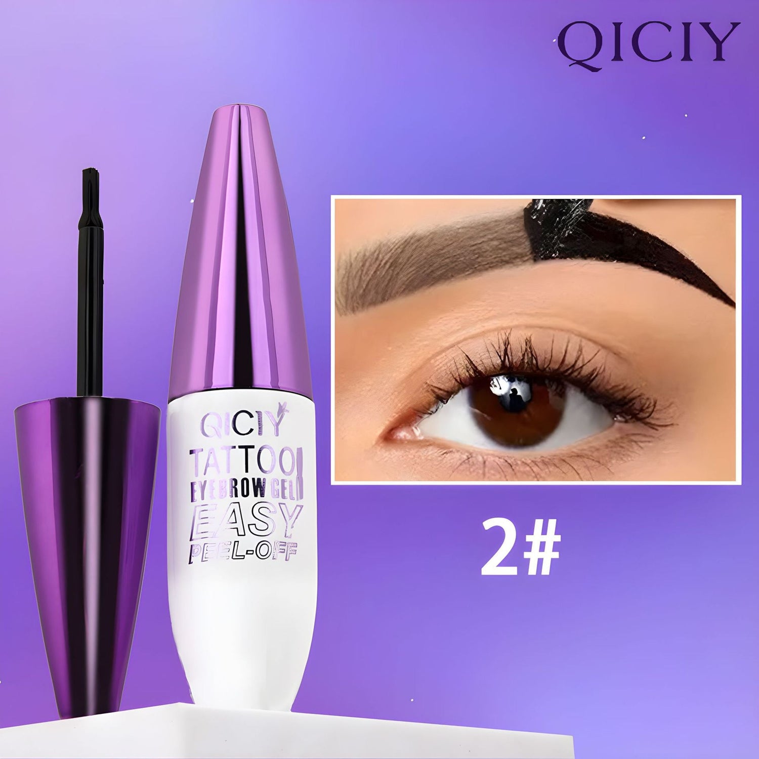 Tear off eyebrow cream is waterproof, sweat resistant, easy to apply, anti smudging, tear off eyebrow adhesive