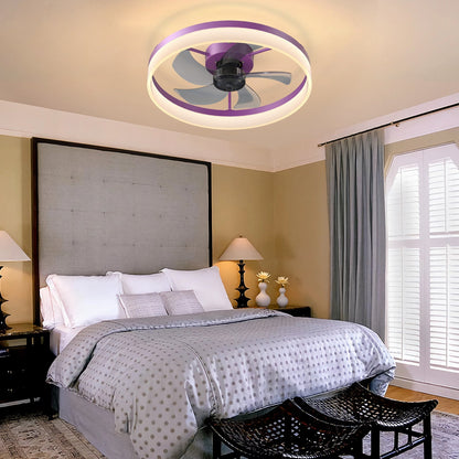 Purple Dimmable LED Ceiling Fan