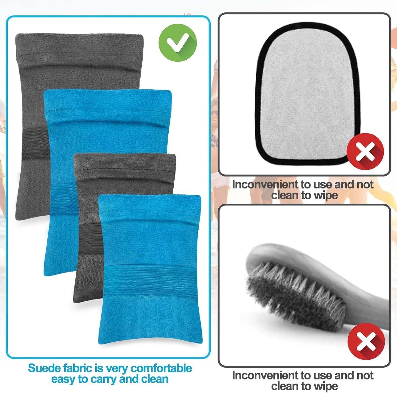 Palksky  Sand Cleaning Gloves Beach Sand Cleaning Bag Easily remove the sand stuck to your baby&