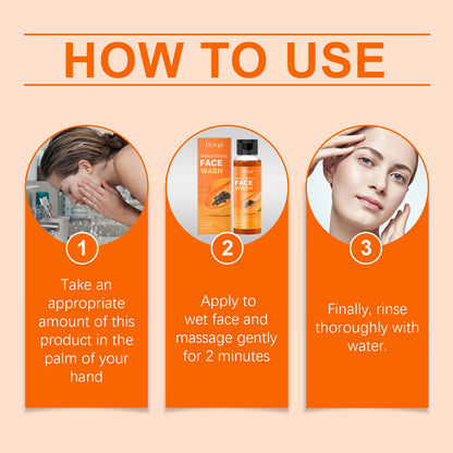 Papaya Face Wash Gentle Cleanser Not Tight Moisturizing Hydrating Moisturizing Skin Tender Skin Care Face Wash