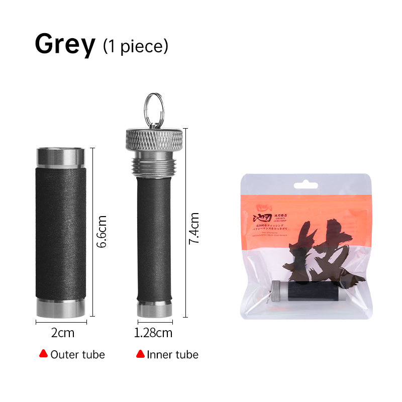 Aluminum alloy traction rod – anti-slip rubber, hook line for pulling/knotting, fishing tool with hand &amp; line protection.