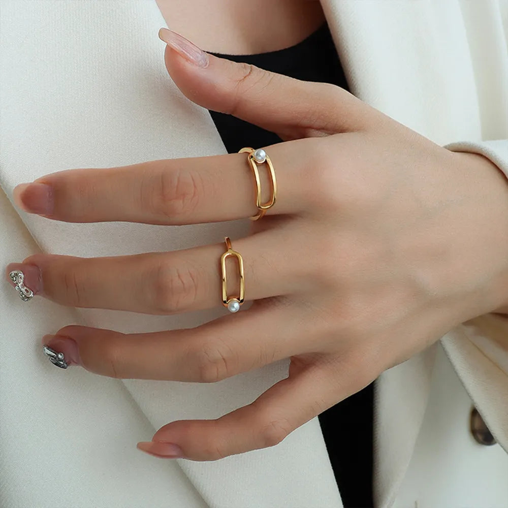Titanium Pearl Ring