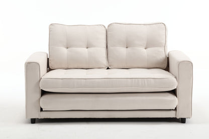 3 Fold Sofa Convertible Futon Couch sleeper sofabed Space saving loveseat Dark Gray &amp; Light Gray &amp; Beige