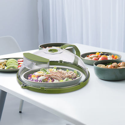 News Food Microwave Cover, Clear, with Water Steamer &amp; Handle, 10 Inch, for Plate, Kitchen Gadget