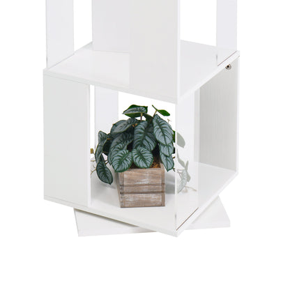 6-layer rotating acrylic board simple bookshelf, multi-functional creative bookshelf for students in the living room