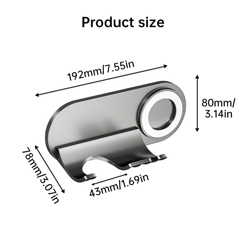 No - drill Magnetic Hair Dryer Wall Mount. Synthetic plastic, for Dyson/Leihen/Kexi. Colors: gray &amp; white