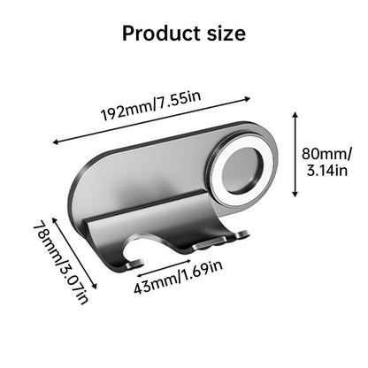 No - drill Magnetic Hair Dryer Wall Mount. Synthetic plastic, for Dyson/Leihen/Kexi. Colors: gray &amp; white