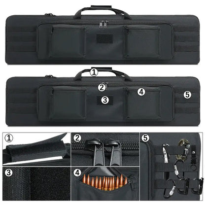 Firearm gear: pistol bags, rifle case, carbine backpack, sniper pistol protector, airsoft bag &amp; hunting accessories.