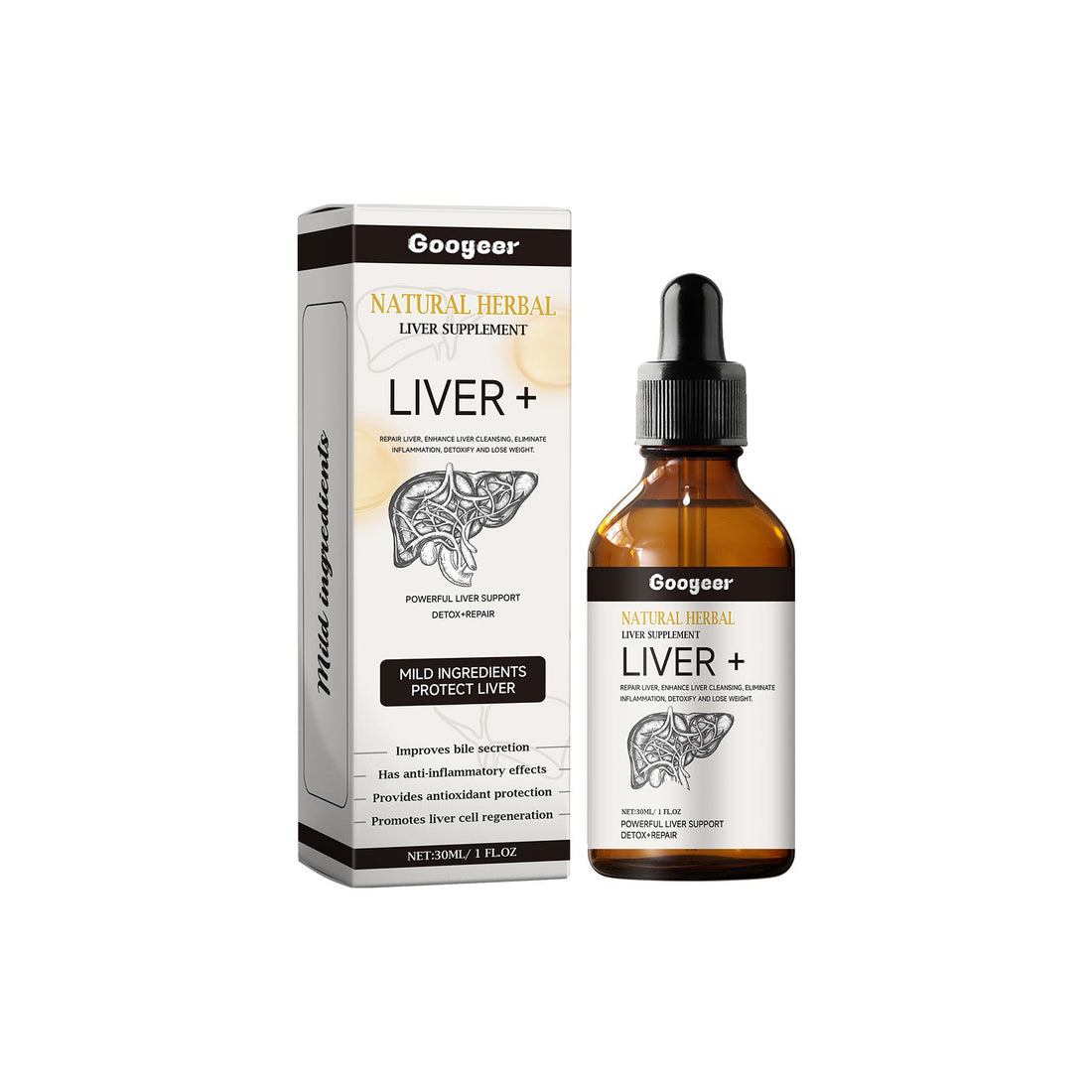 Natural Herbal Liver Supplement Body Treatment