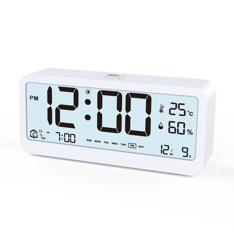 Multifunctional Digital Clock: Adjustable LED Brightness, Temp &amp; Humidity Display, Dual - Mode Alarm, for Bedside or Desk