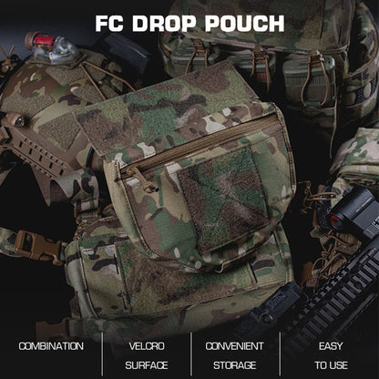 Tactical Hunting Vest with Drop Pouch, for Airsoft &amp; CS, Outdoor Sports