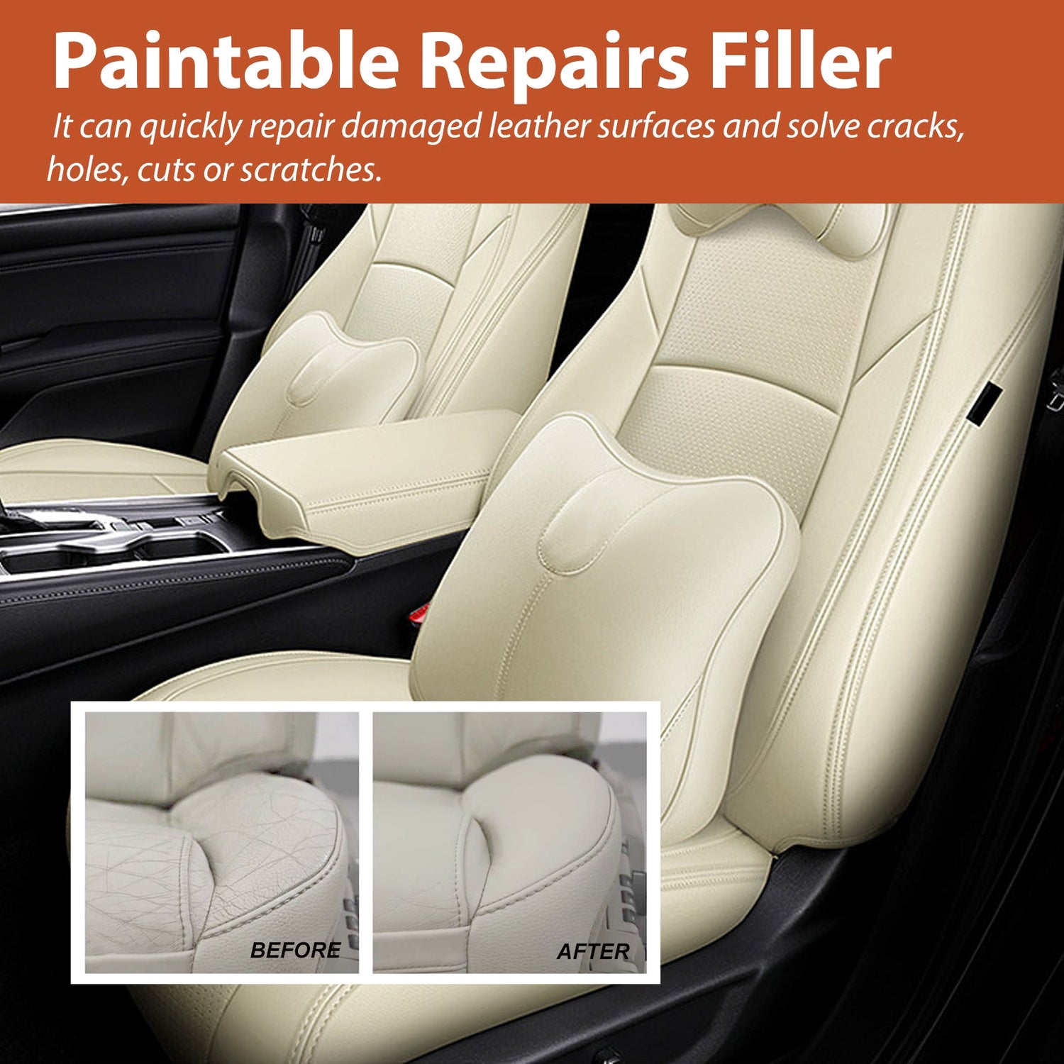 Leather Filling Cream, Car Seat Leather Sofa Leather Bag Leather Shoes Leather Clothing Care Cream