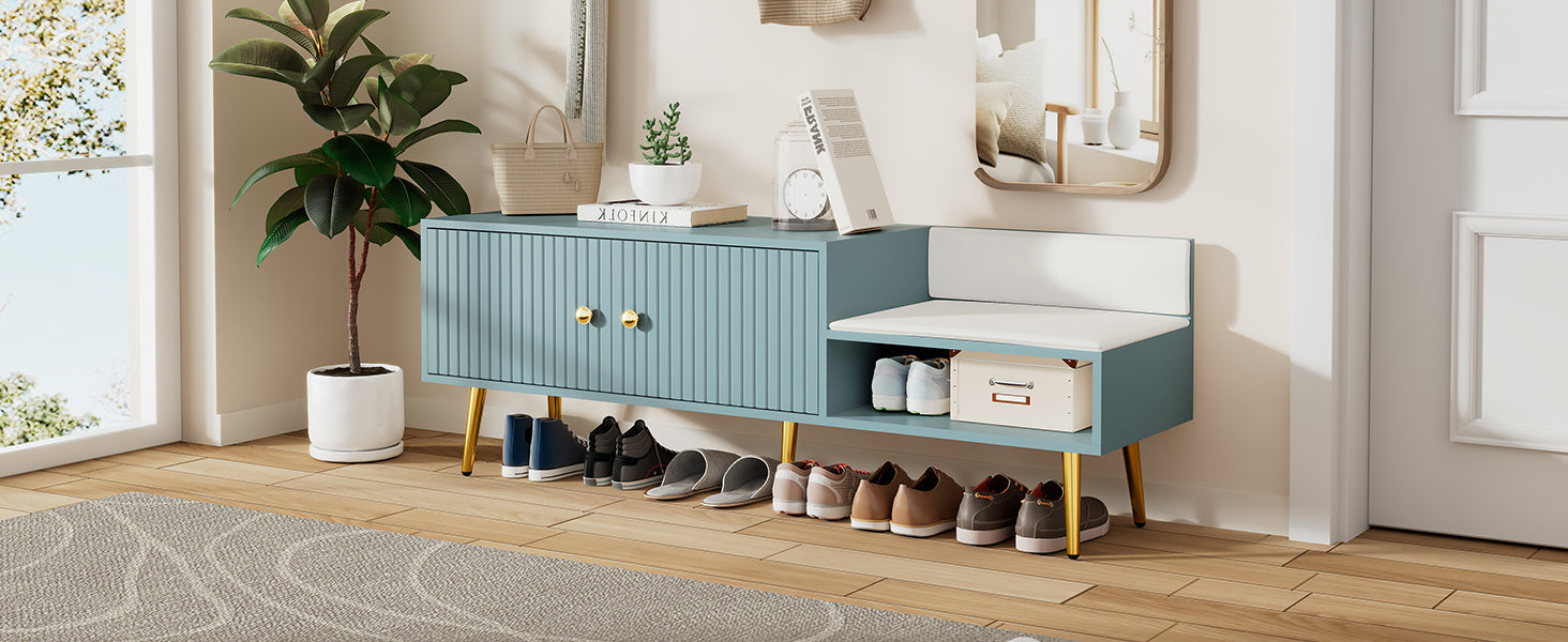 Shoe Storage Bench Tiffany Blue