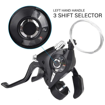 Bike Derailleurs 3x7 21 Speed Switch MTB Bicycle Shifter Levers Brake with Shift Cable Cycling Disc Handle for Bike Trekking