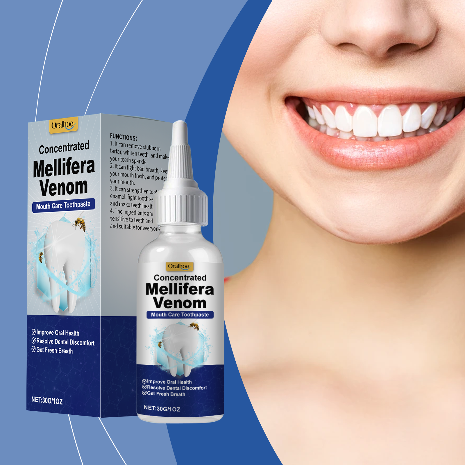 Oral Care Toothpaste, Brightening Clean Teeth Yellow Stains Odor Care For Gums Care Toothpaste
