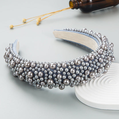 Hair Hoop Baroque Sponge Pearl Hair Accessories Women&