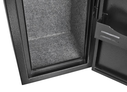 5 gun safes with 3 pistol pockets, quick access biometric adjustable heavy-duty gun rack mounted gun safes