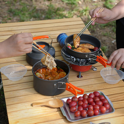 1-3 Person Camping Cookware Set: Light, Portable Pot &amp; Pan in Carrying Bag, Ideal for Outdoor Trips