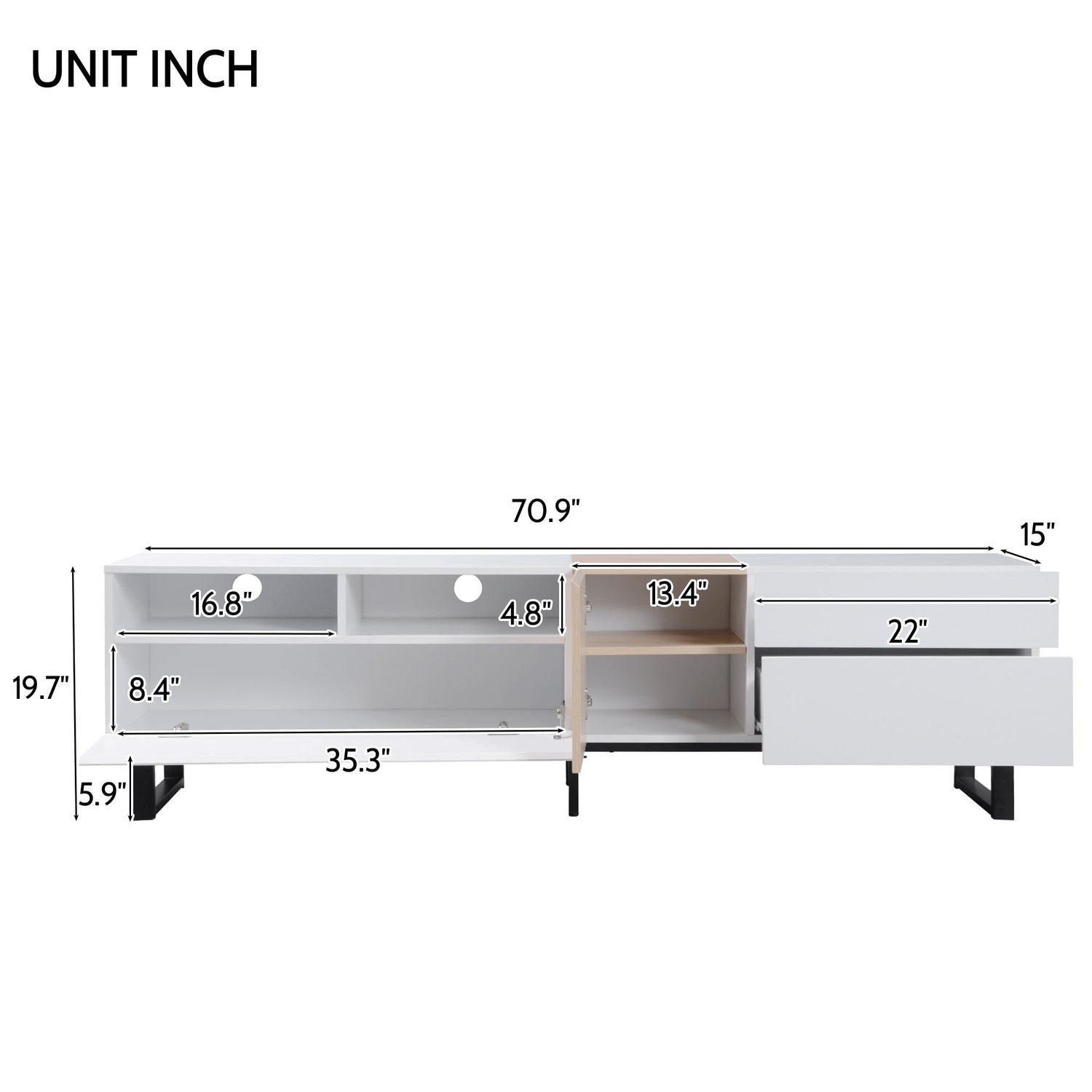 Modern TV Stand for 80&