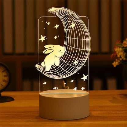 3D Night Light LED Table Light Creative Gift Bedhead Light Small Gift Valentine&