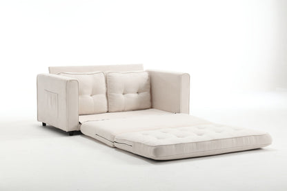 3 Fold Sofa Convertible Futon Couch sleeper sofabed Space saving loveseat Dark Gray &amp; Light Gray &amp; Beige