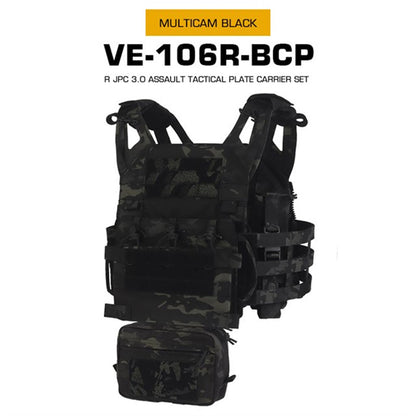 R Series JPC 3.0 Assault Tactical Set, Quick-Release, for Airsoft &amp; Hunting, with Pouch.