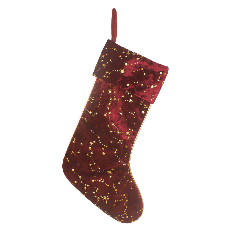 Christmas Gift Candy Bag Pendant Star Christmas Socks Christmas Socks Decoration