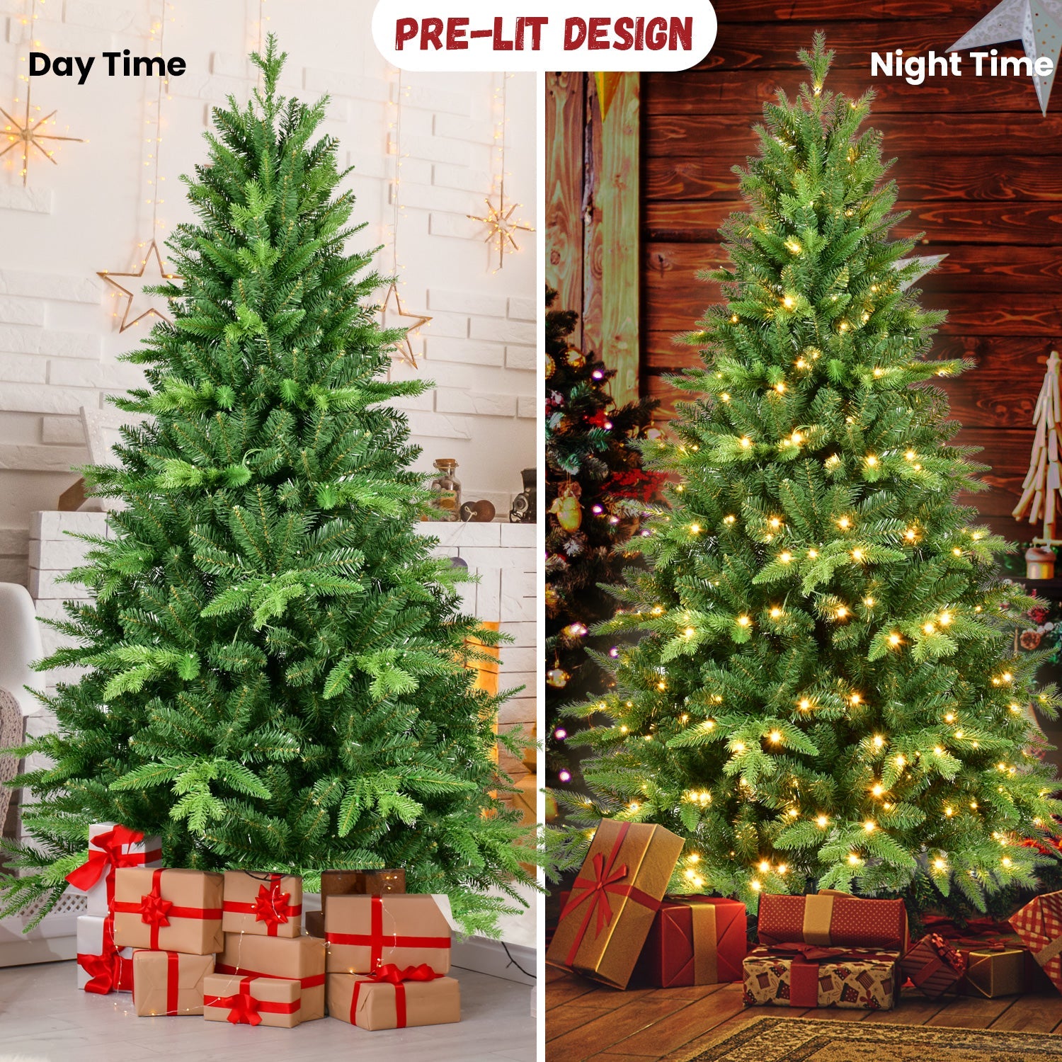 5FT PE&amp;PVC Prelit Christmas Tree