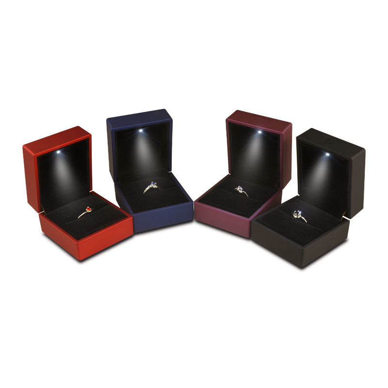" Elegant LED Light Ring Box: Perfect for Engagement &amp; Wedding Gifts - Keep Your Jewelry Safe &amp; Secure!  &amp; Secure!"