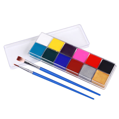 Fit Colors 12 Colors Face Color Water Soluble Body Paint Halloween Masquerade Makeup