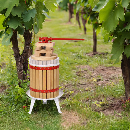 Fruit Wine Press and Crusher and Filter Bag,100% Nature Apple&amp;Grape&amp;Berries Crusher Manual Juice Maker for Kitchen