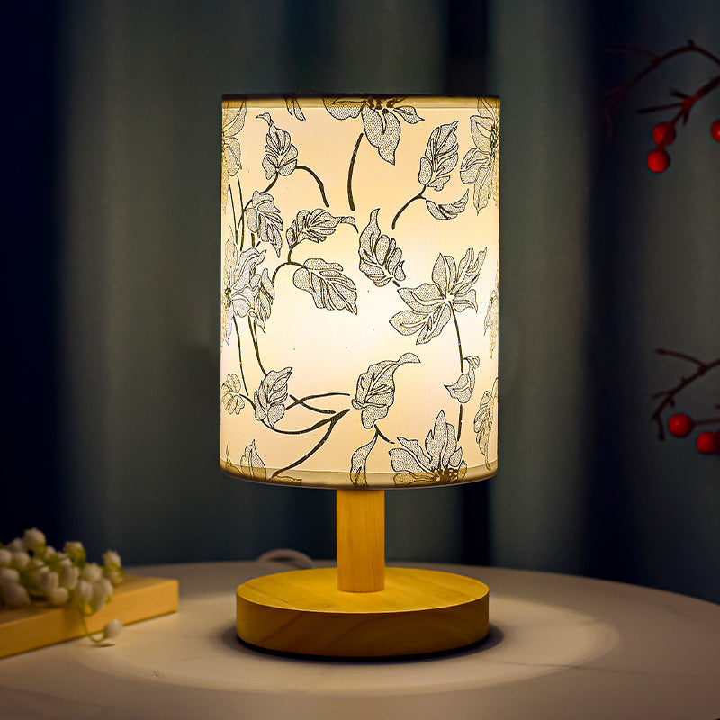 Literary desk lamp bedroom sleeping bedside lamp retro decoration residential dormitory LED night light