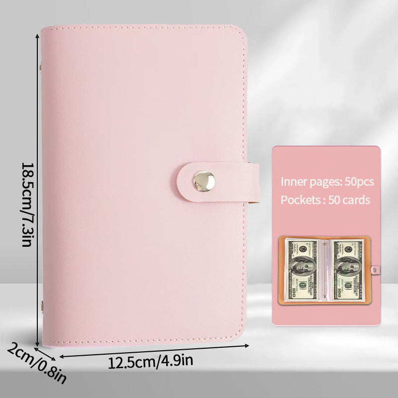 Versatile 100 - envelope savings book. Doubles as banknote album, money - saving organizer &amp; photocard holder. Great for managin