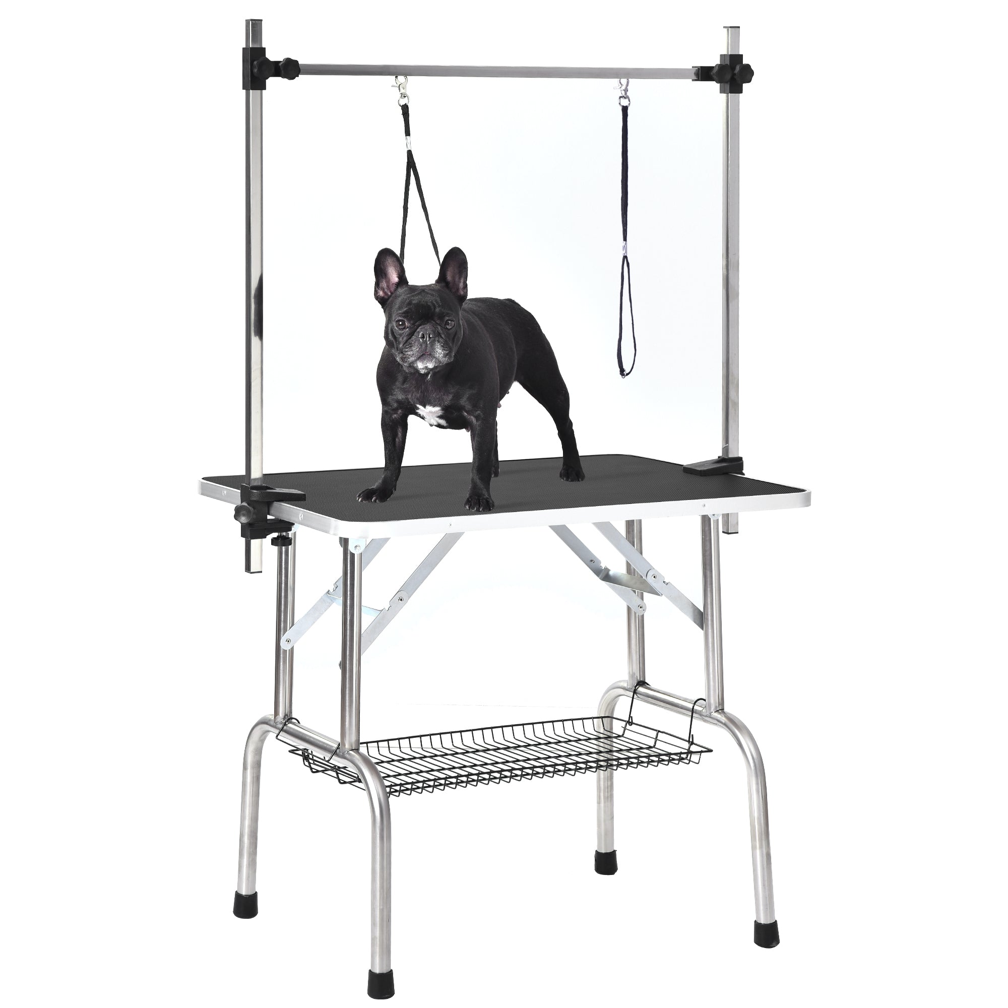 36" Professional Dog Pet Grooming Table Adjustable Heavy Duty Portable w/Arm &amp; Noose &amp; Mesh Tray