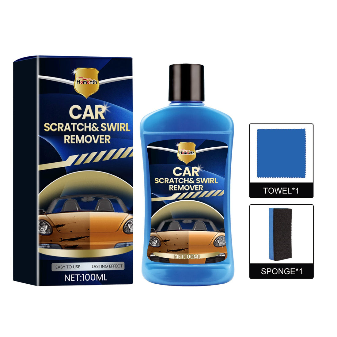 Car Scratch &amp; Swirl Remover, Car Paint Scratches Scratches Repair Cleaning And Polishing Refurbishment Maintenance Kit