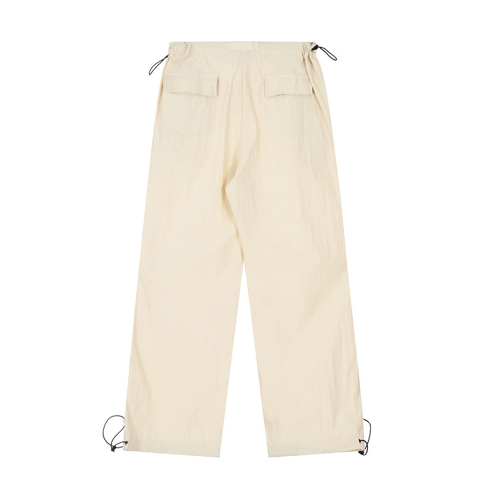 Wrinkled Casual Straight Cargo Pants Men&