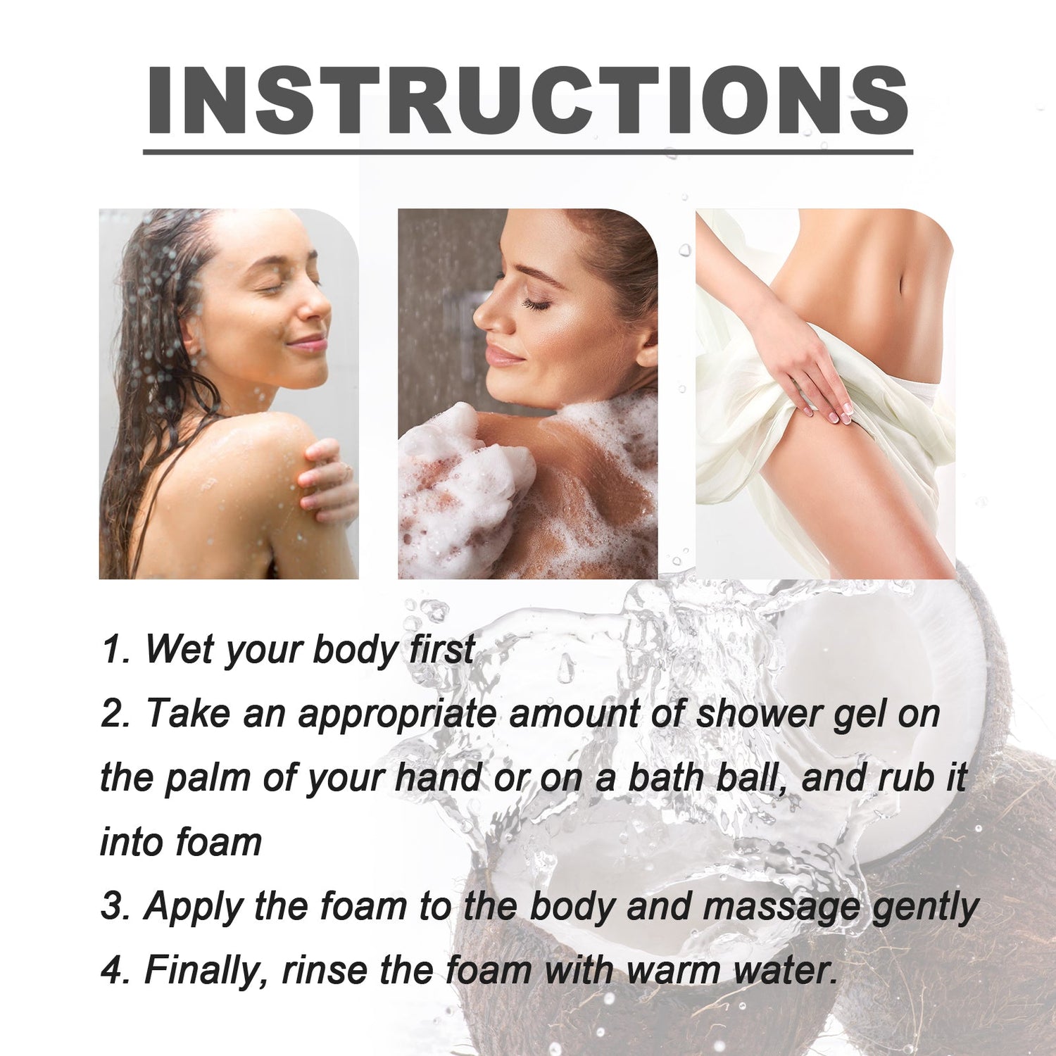 Acidified Body Wash, Deep Cleansing And Long-Lasting Moisturizing Shower Gel For Body And Skin