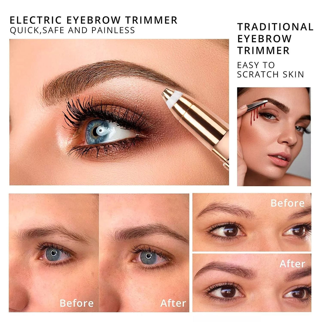 4-In-1 Lipstick Shaver Electric Eyebrow Trimmer Women&