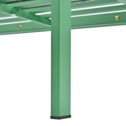 Outdoor Furniture with Tempered Glass Table,  Set Deep Seating with Thick Cushion  (Fluorescent Yellow &amp; Green)