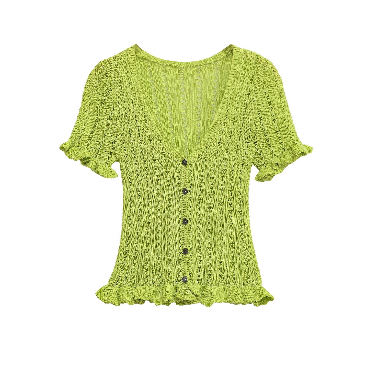 Spring New  Style Round Neck Solid Color Loose Knit Sweater for Women