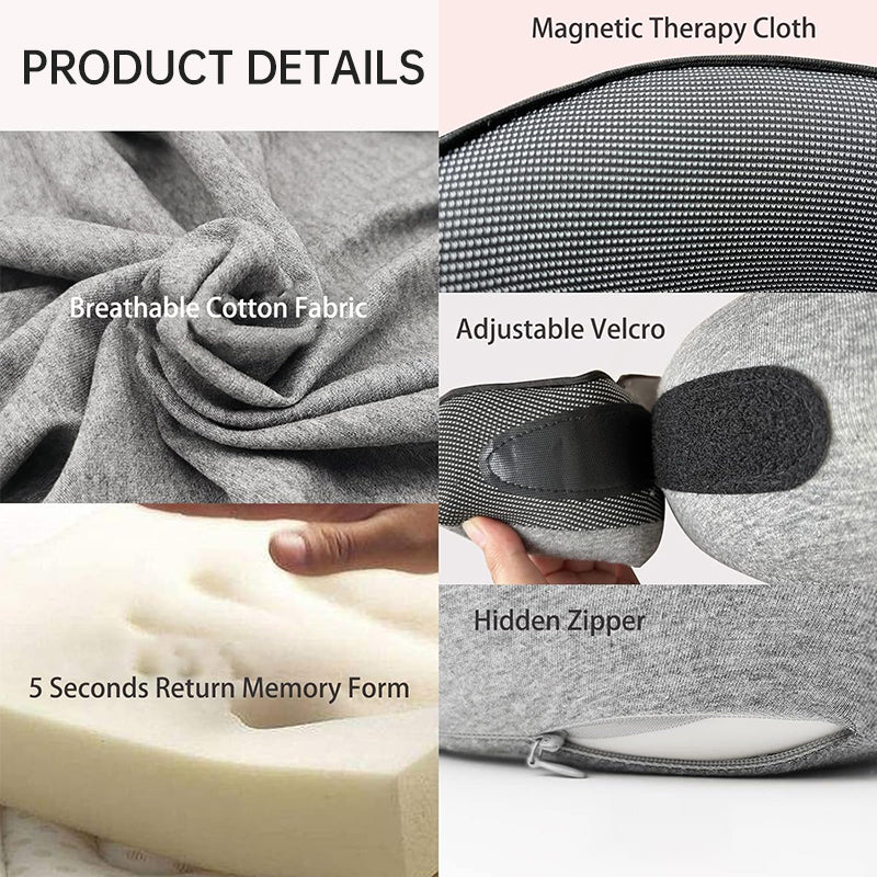 Memory Foam Neck Travel Pillow: Soft, 360° Head Support, for Home, Plane &amp; Car
