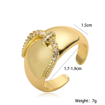 European and American Geometric Open Ring Women&