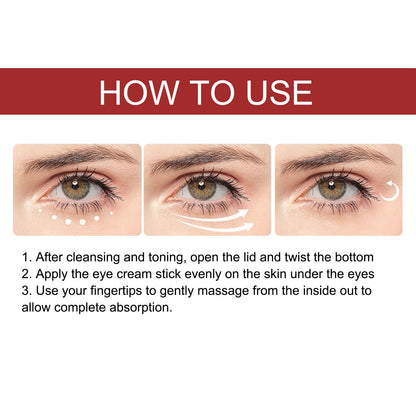 Retinol Eye Cream Stick Reduces Fine Lines, Bags And Dark Circles, Hydrates And Tightenes The Skin Around The Eyes