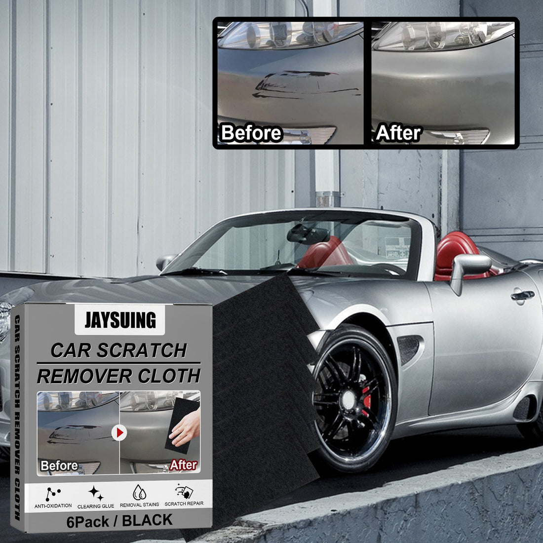 Car Scratch Remover Cloth, Nano Flash Cloth Car Scratches Water Stain Cleaning Scratches Care And Maintenance