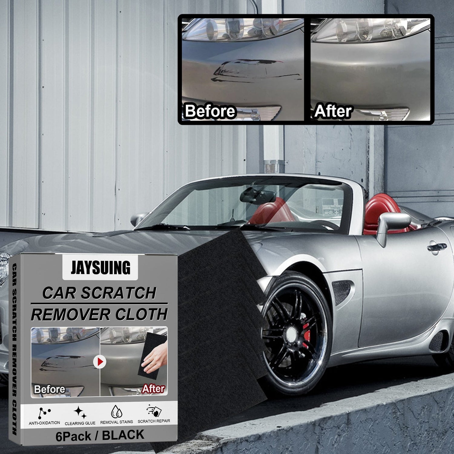 Car Scratch Remover Cloth, Nano Flash Cloth Car Scratches Water Stain Cleaning Scratches Care And Maintenance