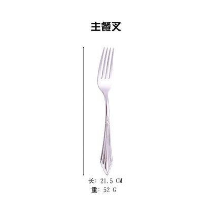 304 stainless steel knife, fork, spoon, hotel Western tableware, steak knife, fork, dessert spoon, fork, 4 piece  set