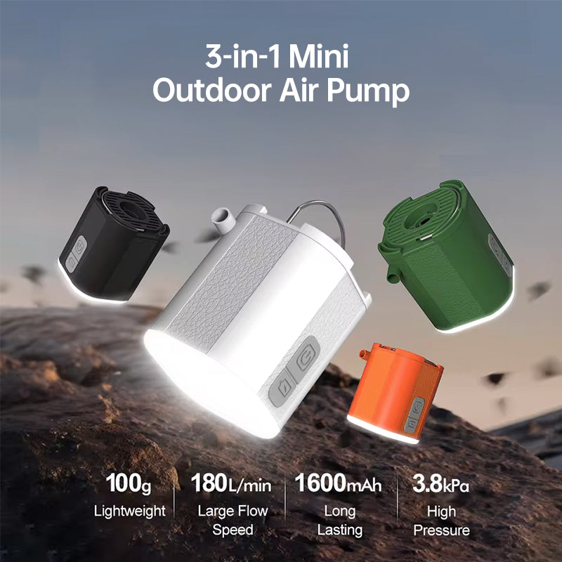 Mini Electric Pump for Inflating/Deflating Air Mattresses &amp; Swimming Rings, Portable for Camping