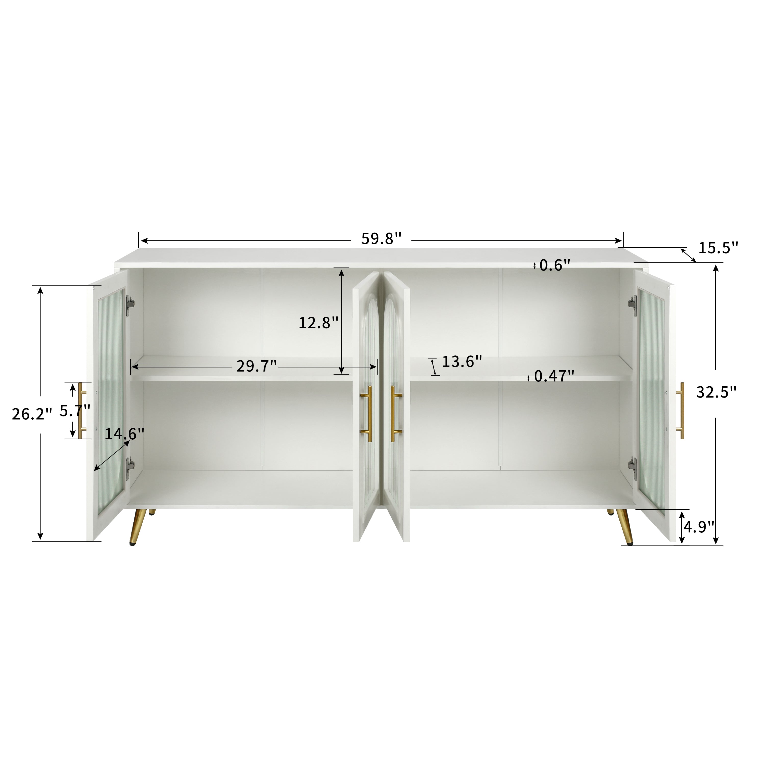 TV Stand for 65+ Inch TV, Wood TV Stand with Storage Cabinet &amp; Adjustable Shelves, Media TV Console for Living Room Bedroom