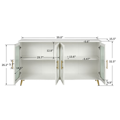 TV Stand for 65+ Inch TV, Wood TV Stand with Storage Cabinet &amp; Adjustable Shelves, Media TV Console for Living Room Bedroom