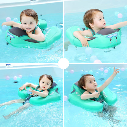 Infants and young children with inflatable seat rings and sunshades beginner&